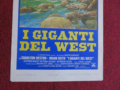 I GIGANTI DEL WEST / The Mountain Men  ITALIAN LOCANDINA (27.5"x13") POSTER 1980