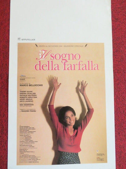 IL SOGNO DELLA FARFALL  ITALIAN LOCANDINA (27.5"x13") POSTER THIERRY BLANC  1994