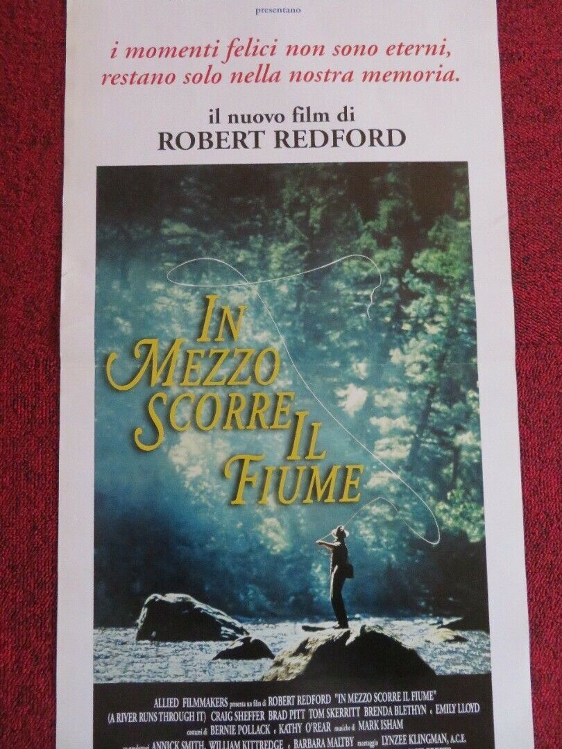 IN MEZZO SCORRE IL FIUME  ITALIAN LOCANDINA (27.5"x13") POSTER 1992