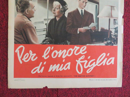 PER L'ONORE DI MIA FIGLIA  ITALIAN LOCANDINA (27.5"x12.5") POSTER 1949