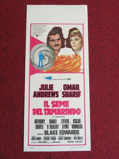 THE TAMARIND SEED  ITALIAN LOCANDINA (27.5"x12") POSTER JULIE ANDREWS 1974