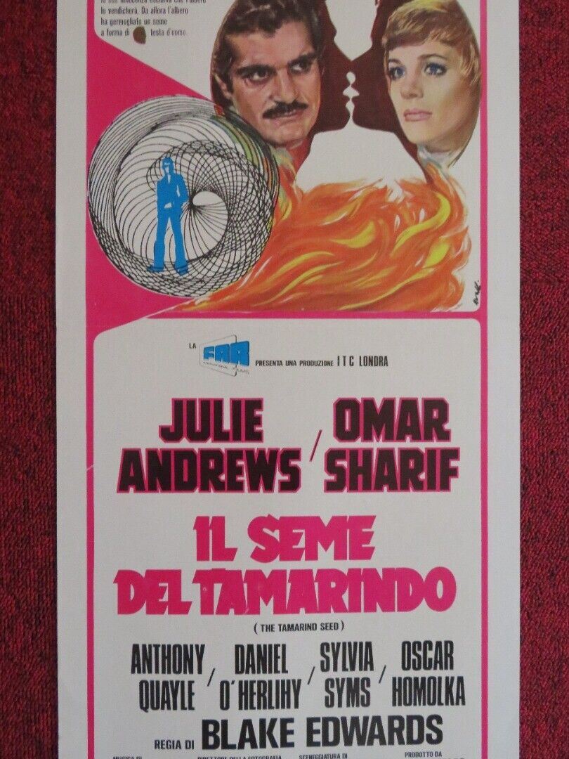 THE TAMARIND SEED  ITALIAN LOCANDINA (27.5"x12") POSTER JULIE ANDREWS 1974