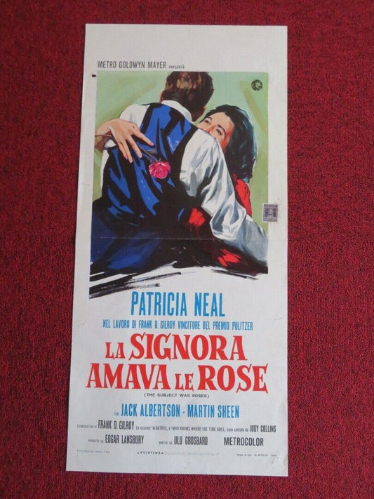 THE SUBJECT WAS ROSES  ITALIAN LOCANDINA (27.5"x13") POSTER 1969