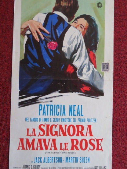 THE SUBJECT WAS ROSES  ITALIAN LOCANDINA (27.5"x13") POSTER 1969