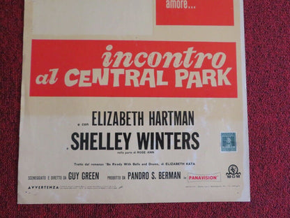 INCONTRO AL CENTRAL PARK  ITALIAN LOCANDINA (27.5"x13") POSTER S POITIER 1965