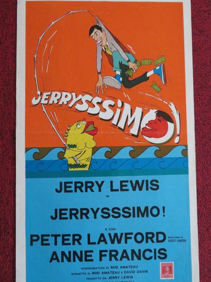 JERRYSSSIMO / Hook, Line and Sinker ITALIAN LOCANDINA (27.5"x13") POSTER  1969