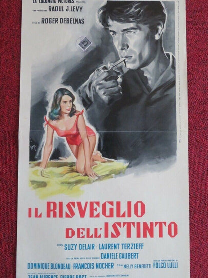 IL RISVEGLIO DELL'ISTINTO ITALIAN LOCANDINA (28"x13") POSTER  1962