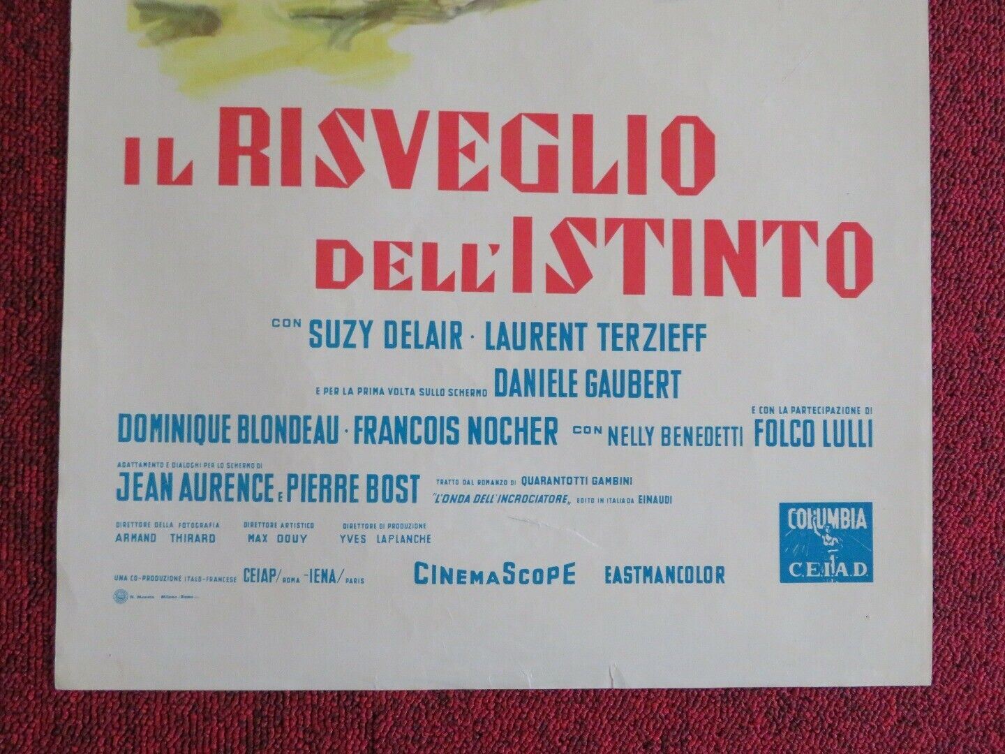 IL RISVEGLIO DELL'ISTINTO ITALIAN LOCANDINA (28"x13") POSTER  1962