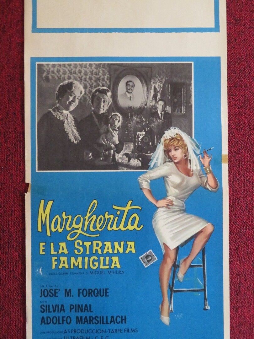 MARGHERITA E LA STRANA FAMIGLIA ITALIAN LOCANDINA (27.5"x13") POSTER  1960