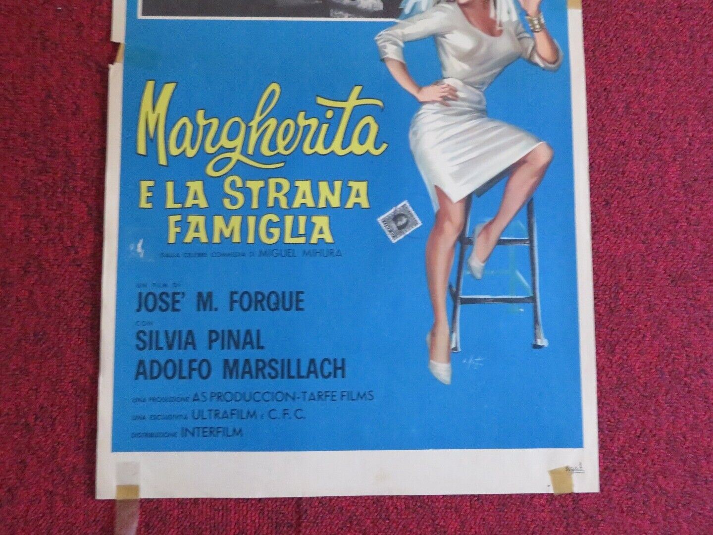 MARGHERITA E LA STRANA FAMIGLIA ITALIAN LOCANDINA (27.5"x13") POSTER  1960