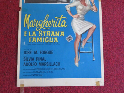 MARGHERITA E LA STRANA FAMIGLIA ITALIAN LOCANDINA (27.5"x13") POSTER  1960