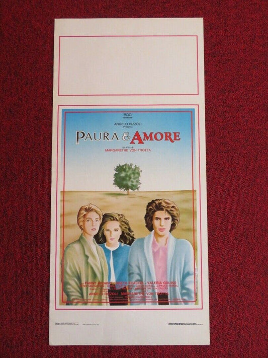 PAURA & AMORE / Three Sisters  ITALIAN LOCANDINA (27.5"x13") POSTER 1988