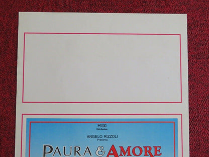 PAURA & AMORE / Three Sisters  ITALIAN LOCANDINA (27.5"x13") POSTER 1988