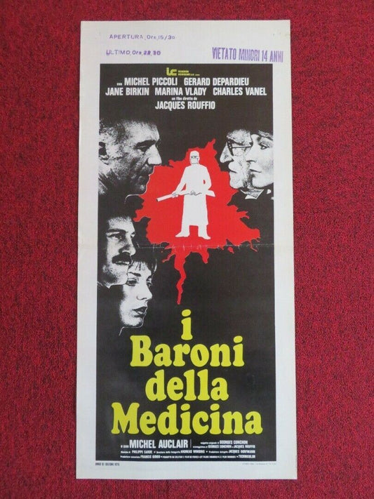 I BARONI DELLA MEDICINA  ITALIAN LOCANDINA (27.5"x13") POSTER G DEPARDI 1975