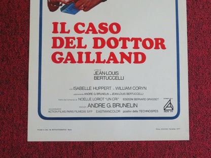 IL CASO DEL DOTTOR GAILLAND  ITALIAN LOCANDINA (27.5"x12.5") POSTER 1977