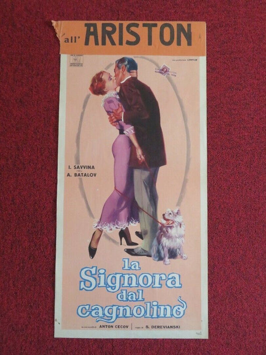 LA SIGNORA DAL CAGNOLINO ITALIAN LOCANDINA (27.5"x13")  POSTER 1961