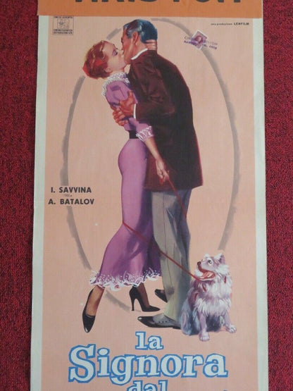 LA SIGNORA DAL CAGNOLINO ITALIAN LOCANDINA (27.5"x13")  POSTER 1961