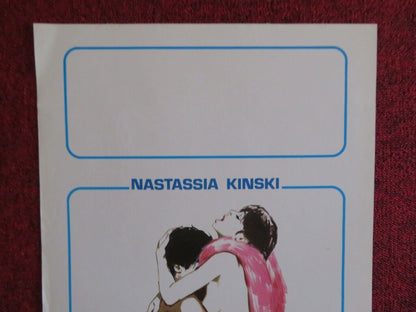 STAR'S LOVERS ITALIAN LOCANDINA (27.5"x13")  POSTER NASTASSIA KINSKI 1985