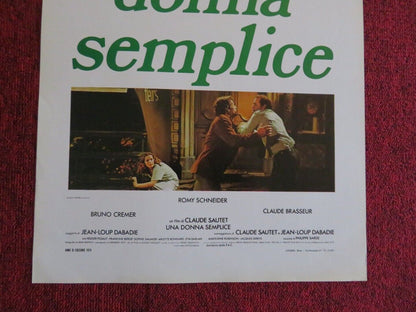 UNA DONNA SEMPLICE / A Simple Story  ITALIAN LOCANDINA (27.5"x13")  POSTER 1978