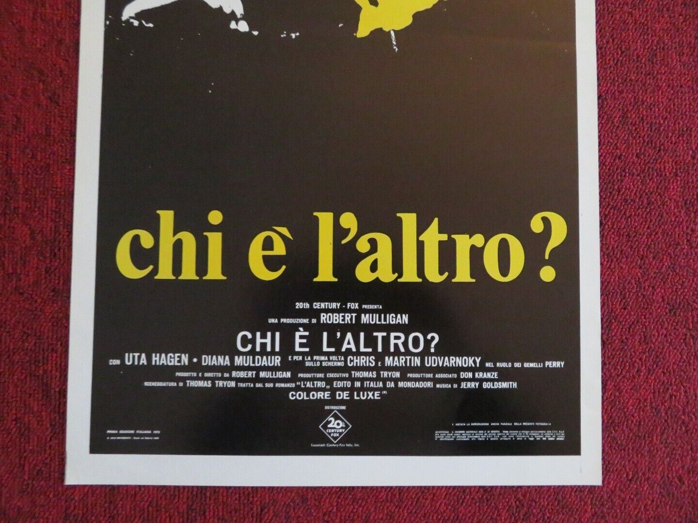 CHI E L'ALTRO? / The Other  ITALIAN LOCANDINA (27"x13")  POSTER 1972