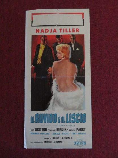 IL RUVIDO E IL LISCIO ITALIAN LOCANDINA (27.5"x13")  POSTER NADJA TILLER 1959