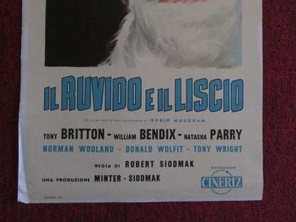 IL RUVIDO E IL LISCIO ITALIAN LOCANDINA (27.5"x13")  POSTER NADJA TILLER 1959