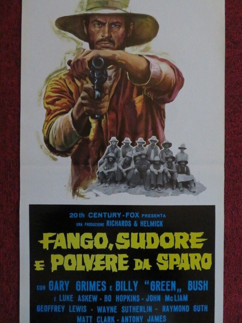 FANGO, SUDORE E POLVERE DA SPARO ITALIAN LOCANDINA (27"x12.5") POSTER  1972