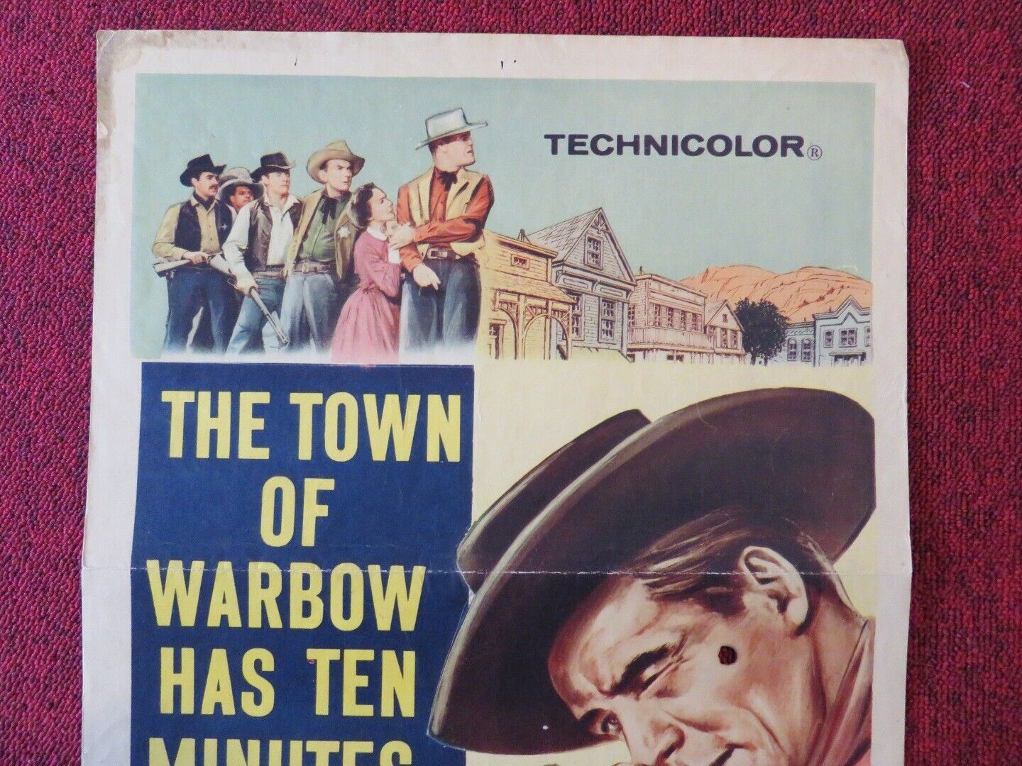 RETURN TO WARBOW US INSERT (14"x 36") POSTER PHILIP CAREY 1957