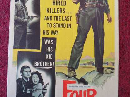 FOUR FAST GUNS US INSERT (14"x 36") POSTER JAMES CRAIG MARTHA VICKERS 1960