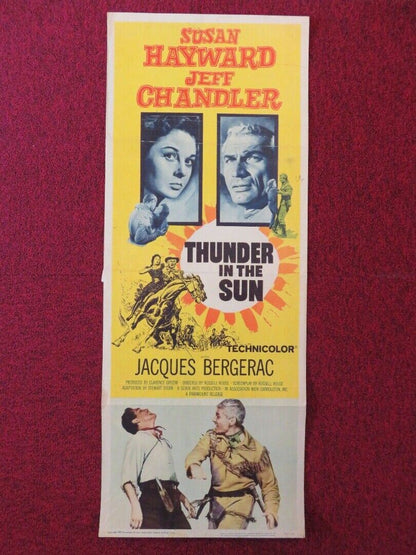 THUNDER IN THE SUN US INSERT (14"x 36") POSTER SUSAN HAYWARD JEFF CHANDLER 1959