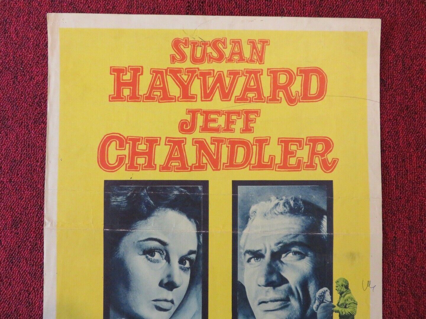 THUNDER IN THE SUN US INSERT (14"x 36") POSTER SUSAN HAYWARD JEFF CHANDLER 1959