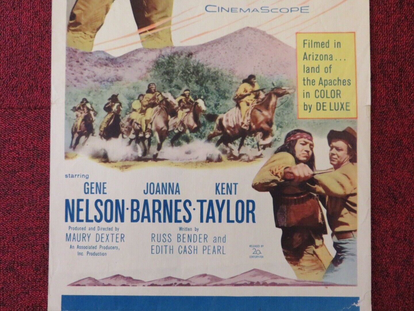 THE PURPLE HILLS US INSERT (14"x 36") POSTER GENE NELSON JOANNA BARNES 1961