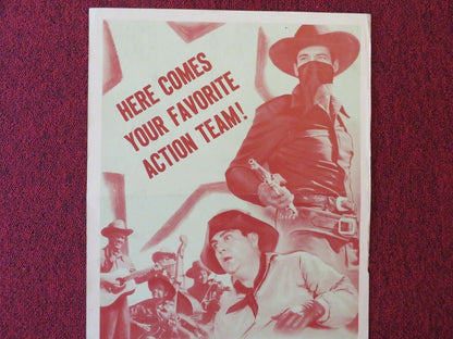 HEADING WEST US INSERT (14"x 36") POSTER CHARLES STARRETT DORIS HOUCK  1946