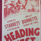 HEADING WEST US INSERT (14"x 36") POSTER CHARLES STARRETT DORIS HOUCK  1946