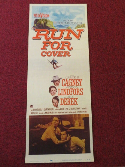 RUN FOR COVER US INSERT (14"x 36") POSTER JAMES CAGNEY VIVECA LINDFORS 1955