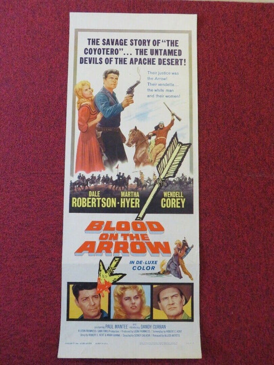 BLOOD ON THE ARROW US INSERT (14"x 36") POSTER DALE ROBERTSON MARTHA HYER 1964