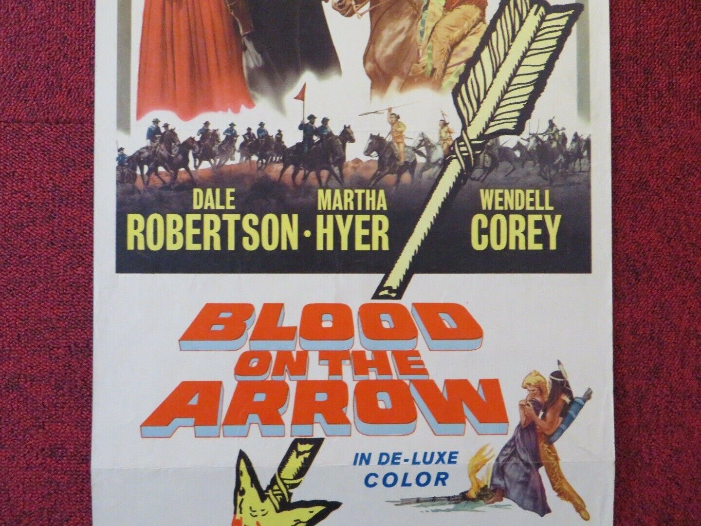 BLOOD ON THE ARROW US INSERT (14"x 36") POSTER DALE ROBERTSON MARTHA HYER 1964