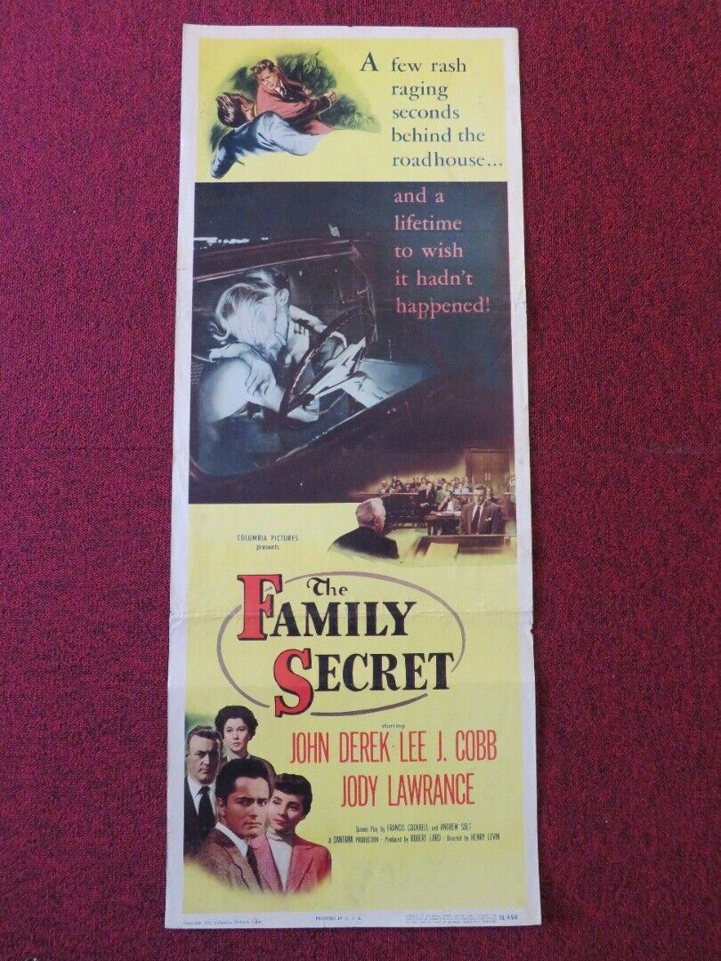 THE FAMILY SECRET US INSERT (14"x 36") POSTER JOHN DEREK LEE J.COBB 1951