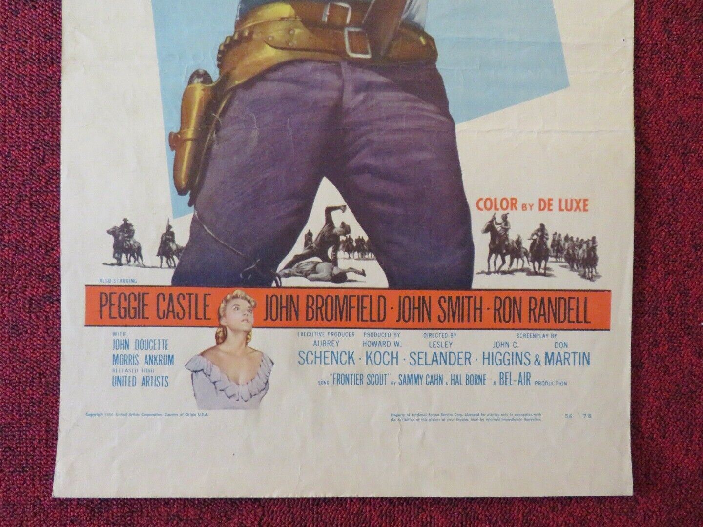 FRONTIER SCOUT US INSERT (14"x 36") POSTERTONY MARTIN PEGGY CASTLE 1956