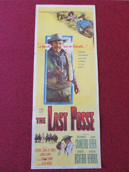 THE LAST POSSE US INSERT (14"x 36") POSTER TONY BRODERICK CRAWFORD  '53