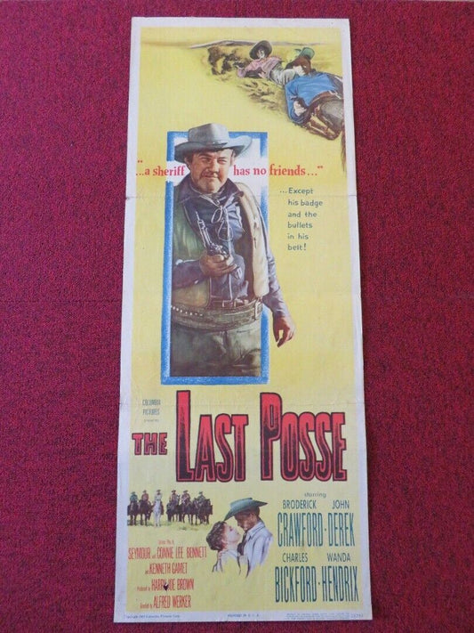 THE LAST POSSE US INSERT (14"x 36") POSTER TONY BRODERICK CRAWFORD  '53