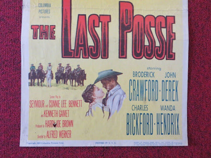 THE LAST POSSE US INSERT (14"x 36") POSTER TONY BRODERICK CRAWFORD  '53