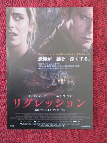 REGRESSION JAPANESE CHIRASHI (B5) POSTER ETHAN HAWKE EMMA WATSON 2015