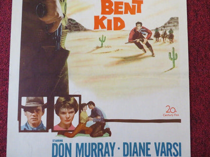 THE HELL BENT KID US INSERT (14"x 36") POSTER DON MURRAY DIANE VARSI 1958