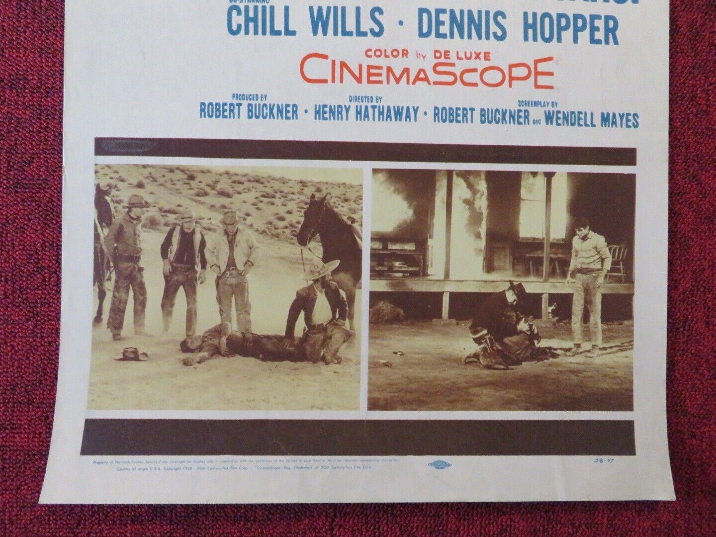 THE HELL BENT KID US INSERT (14"x 36") POSTER DON MURRAY DIANE VARSI 1958