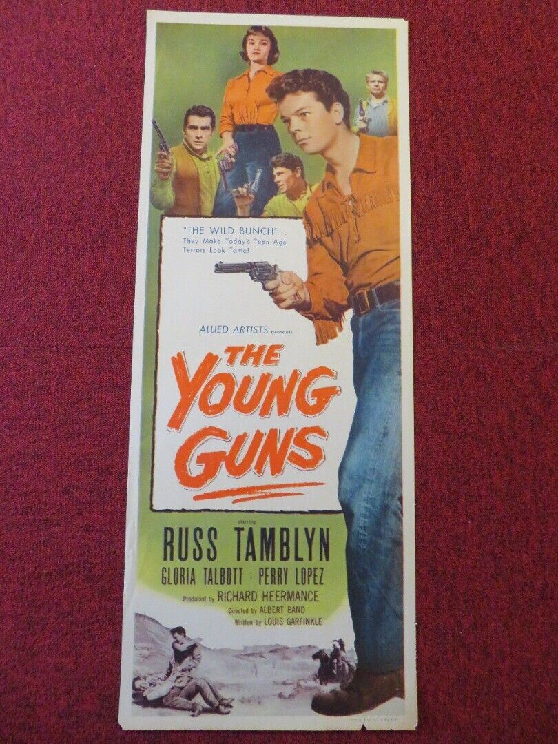 THE YOUNG GUNS US INSERT (14"x 36") POSTER RUSS TAMBLYN GLORIA TALBOTT 1956