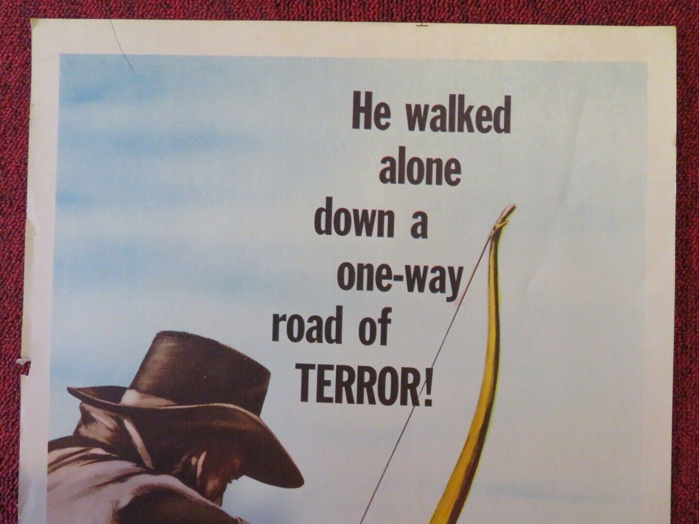 THE LONESOME TRAIL US INSERT (14"x 36") POSTER WAYNE MORRIS JOHN AGAR 1955