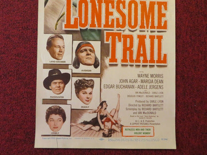 THE LONESOME TRAIL US INSERT (14"x 36") POSTER WAYNE MORRIS JOHN AGAR 1955