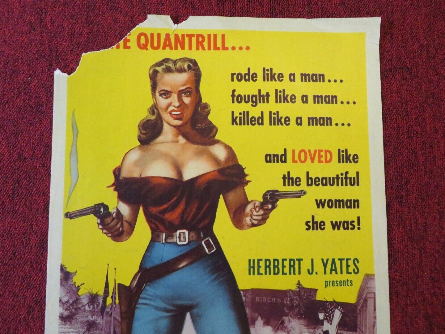 WOMAN THEY ALMOST LYNCHED US INSERT (14"x 36") POSTER 1957