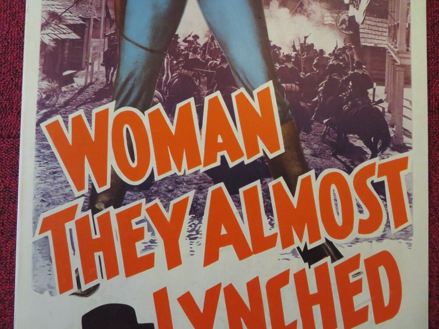 WOMAN THEY ALMOST LYNCHED US INSERT (14"x 36") POSTER 1957